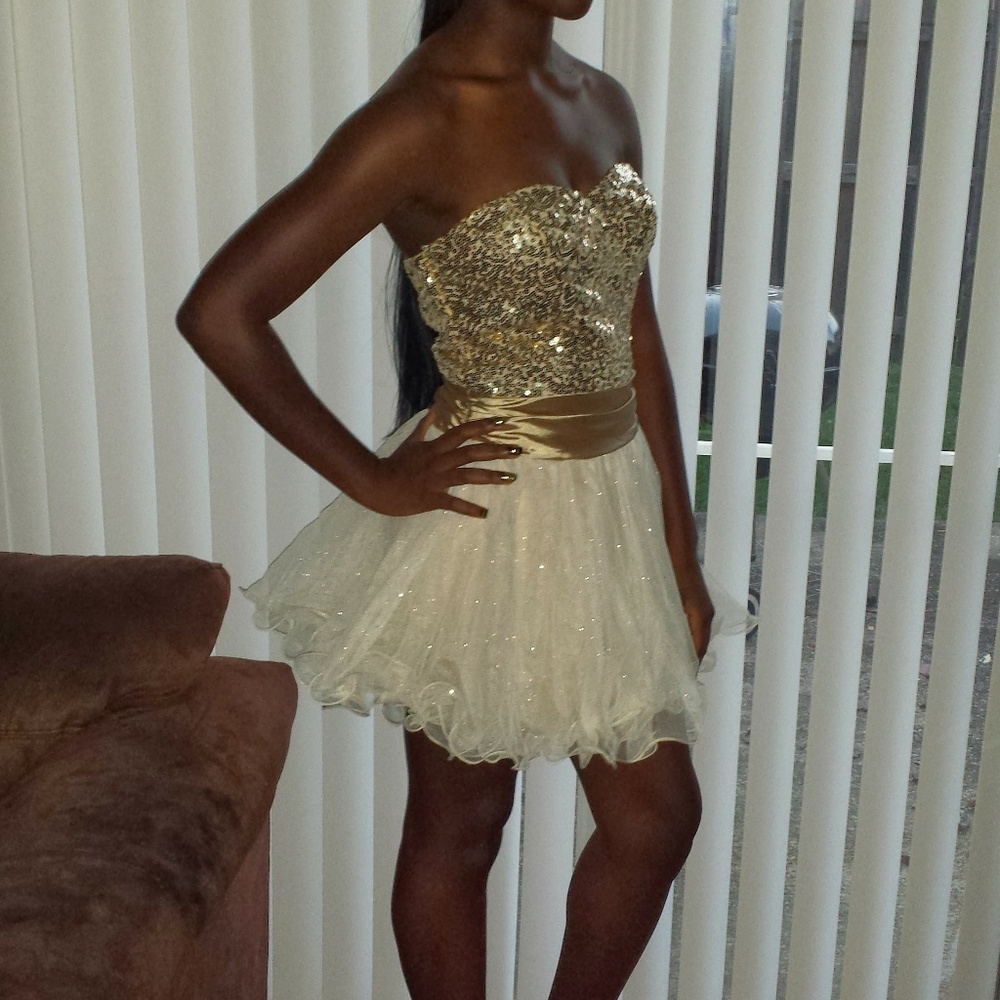 cheap GOLD FORMAL DRESS